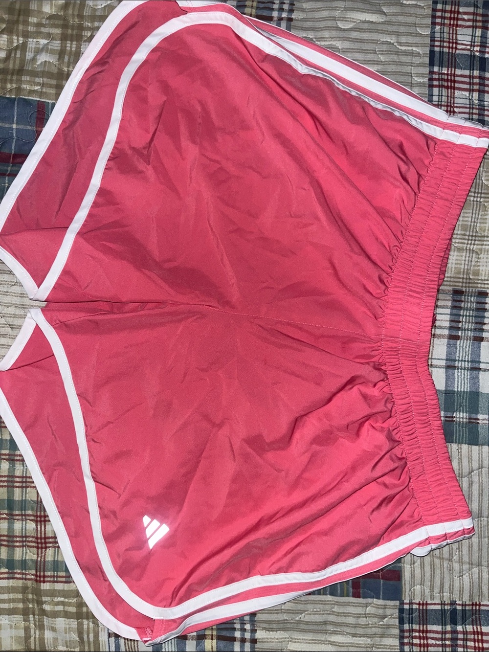 adidas Women's Hot Pink Running Shorts with White Trim size XL